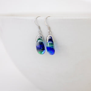 READY TO SHIP Loloma Glass Drop Earrings in 925 Sterling Silver - FJD$