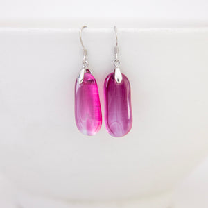 READY TO SHIP Loloma Glass Drop Earrings in 925 Sterling Silver - FJD$