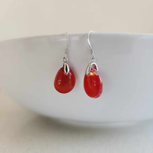 READY TO SHIP Loloma Glass Drop Earrings in 925 Sterling Silver - FJD$