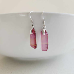 READY TO SHIP Loloma Glass Drop Earrings in 925 Sterling Silver - FJD$