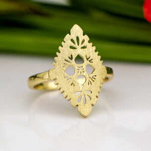 READY TO SHIP Diamond Masi Ring - 18k Gold Vermeil FJD$