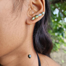 Load image into Gallery viewer, READY TO SHIP Single Fiji Keshi Pearl Bar Earring - 14k Gold Fill FJD$
