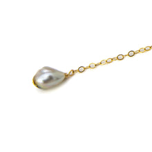 Load image into Gallery viewer, READY TO SHIP Single Fiji Keshi Pearl Bar Earring - 14k Gold Fill FJD$
