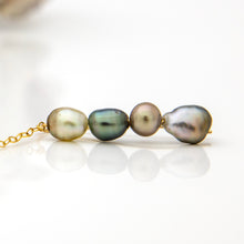 Load image into Gallery viewer, READY TO SHIP Single Fiji Keshi Pearl Bar Earring - 14k Gold Fill FJD$
