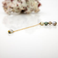 Load image into Gallery viewer, READY TO SHIP Single Fiji Keshi Pearl Bar Earring - 14k Gold Fill FJD$
