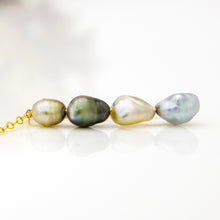 Load image into Gallery viewer, READY TO SHIP Single Fiji Keshi Pearl Bar Earring - 14k Gold Fill FJD$
