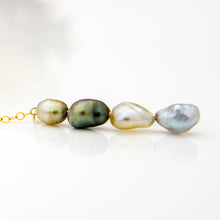 Load image into Gallery viewer, READY TO SHIP Single Fiji Keshi Pearl Bar Earring - 14k Gold Fill FJD$
