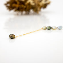 Load image into Gallery viewer, READY TO SHIP Single Fiji Keshi Pearl Bar Earring - 14k Gold Fill FJD$
