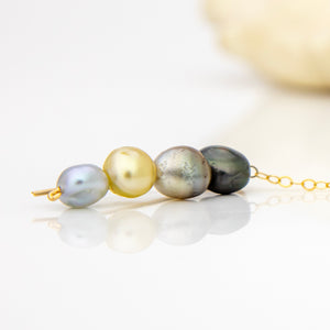 READY TO SHIP Single Fiji Keshi Pearl Bar Earring - 14k Gold Fill FJD$