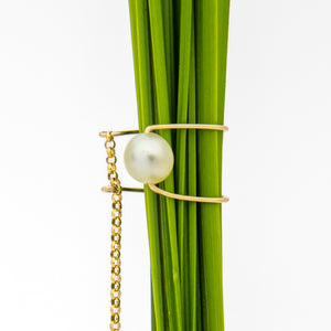 READY TO SHIP Single Fiji Keshi Pearl Cuff Earring - 14k Gold Fill FJD$