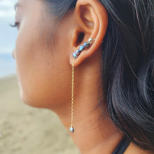 Load image into Gallery viewer, READY TO SHIP Single Freshwater Pearl Bar Earring - 14k Gold Fill FJD$
