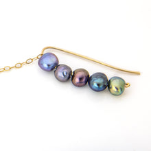 Load image into Gallery viewer, READY TO SHIP Single Freshwater Pearl Bar Earring - 14k Gold Fill FJD$
