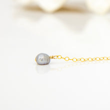 Load image into Gallery viewer, READY TO SHIP Single Freshwater Pearl Bar Earring - 14k Gold Fill FJD$
