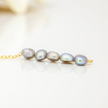 Load image into Gallery viewer, READY TO SHIP Single Freshwater Pearl Bar Earring - 14k Gold Fill FJD$
