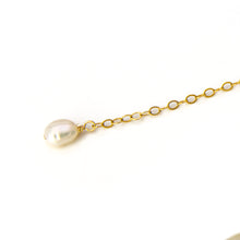 Load image into Gallery viewer, READY TO SHIP Single Freshwater Pearl Bar Earring - 14k Gold Fill FJD$
