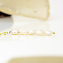 Load image into Gallery viewer, READY TO SHIP Single Freshwater Pearl Bar Earring - 14k Gold Fill FJD$
