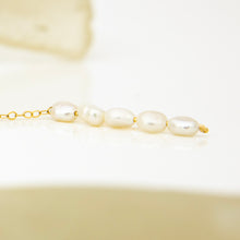 Load image into Gallery viewer, READY TO SHIP Single Freshwater Pearl Bar Earring - 14k Gold Fill FJD$
