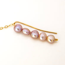 Load image into Gallery viewer, READY TO SHIP Single Freshwater Pearl Bar Earring - 14k Gold Fill FJD$
