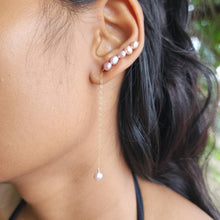 Load image into Gallery viewer, READY TO SHIP Single Freshwater Pearl Bar Earring - 14k Gold Fill FJD$
