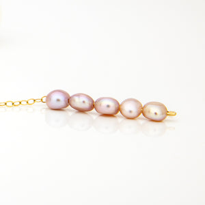 READY TO SHIP Single Freshwater Pearl Bar Earring - 14k Gold Fill FJD$