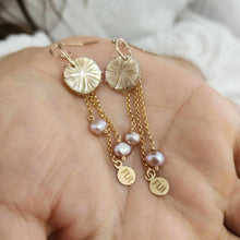 Load image into Gallery viewer, READY TO SHIP Mother of Pearl Earrings with Freshwater Pearls in 14k Gold Fill - FJD$
