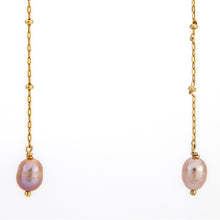 Load image into Gallery viewer, READY TO SHIP Mother of Pearl Drop Earrings with Freshwater Pearls in 14k Gold Fill - FJD$
