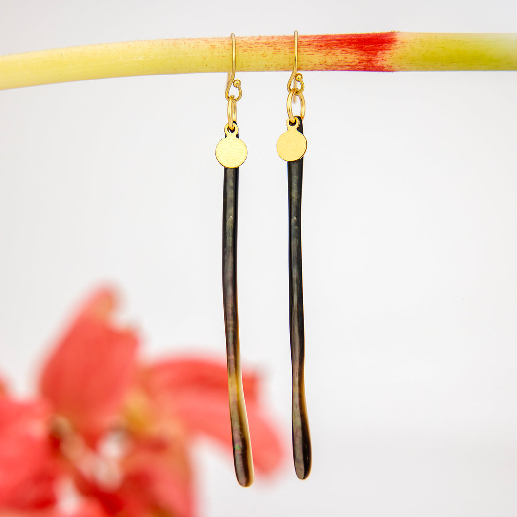 READY TO SHIP Mother of Pearl Earrings - 14k Gold Fill FJD$