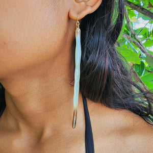 READY TO SHIP Mother of Pearl Earrings - 14k Gold Fill FJD$