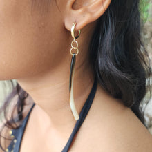 Load image into Gallery viewer, READY TO SHIP Mother of Pearl Huggie Earrings - 14k Gold Fill FJD$
