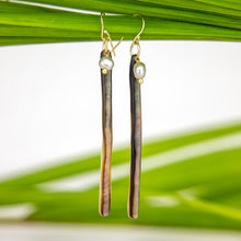 Load image into Gallery viewer, READY TO SHIP Mother of Pearl &amp; Fiji Keshi Pearl Earrings - 14k Gold Fill FJD$
