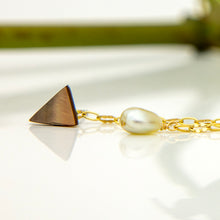 Load image into Gallery viewer, READY TO SHIP Mother of Pearl &amp; Fiji Keshi Pearl Earrings - 14k Gold Fill FJD$
