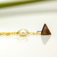 Load image into Gallery viewer, READY TO SHIP Mother of Pearl &amp; Fiji Keshi Pearl Earrings - 14k Gold Fill FJD$
