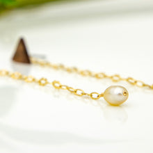 Load image into Gallery viewer, READY TO SHIP Mother of Pearl &amp; Fiji Keshi Pearl Earrings - 14k Gold Fill FJD$
