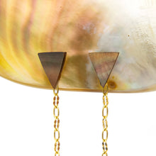 Load image into Gallery viewer, READY TO SHIP Mother of Pearl &amp; Fiji Keshi Pearl Earrings - 14k Gold Fill FJD$
