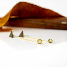 Load image into Gallery viewer, READY TO SHIP Mother of Pearl &amp; Fiji Keshi Pearl Earrings - 14k Gold Fill FJD$
