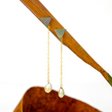 Load image into Gallery viewer, READY TO SHIP Mother of Pearl &amp; Fiji Keshi Pearl Earrings - 14k Gold Fill FJD$
