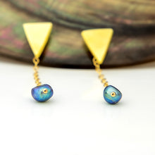 Load image into Gallery viewer, READY TO SHIP Mother of Pearl &amp; Freshwater Pearl Earrings - 14k Gold Fill FJD$
