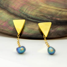 Load image into Gallery viewer, READY TO SHIP Mother of Pearl &amp; Freshwater Pearl Earrings - 14k Gold Fill FJD$
