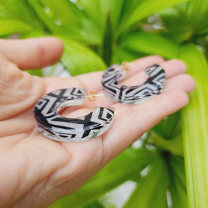 READY TO SHIP Pasifika Resin Earrings - 14k Gold Fill FJD$