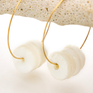 READY TO SHIP Shell Money Earrings - 14k Gold Fill FJD$