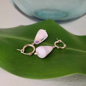 READY TO SHIP Shell Huggie Earrings - 14k Gold Fill FJD$