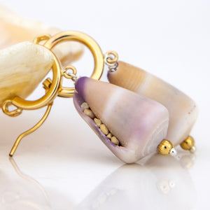 READY TO SHIP Shell Huggie Earrings - 14k Gold Fill FJD$