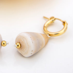 READY TO SHIP Shell Huggie Earrings - 14k Gold Fill FJD$