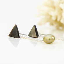 Load image into Gallery viewer, READY TO SHIP Mother of Pearl &amp; Fiji Keshi Pearl Earrings -925 Sterling Silver FJD$
