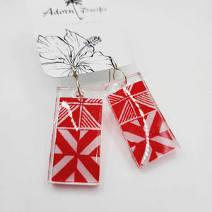 READY TO SHIP Pasifika Resin Earrings - 925 Sterling Silver FJD$