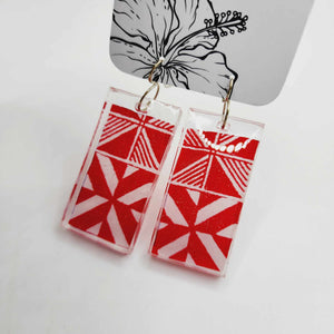 READY TO SHIP Pasifika Resin Earrings - 925 Sterling Silver FJD$