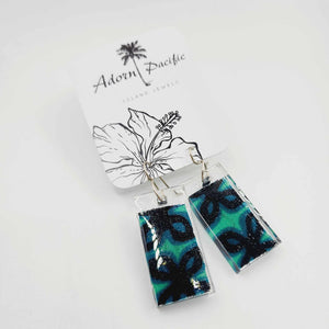 READY TO SHIP Pasifika Resin Earrings - 925 Sterling Silver FJD$