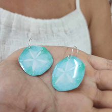 Load image into Gallery viewer, READY TO SHIP Sand Dollar Resin Earrings - 925 Sterling Silver FJD$
