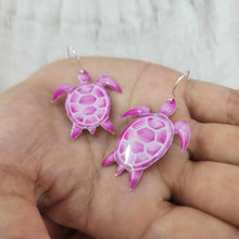 Load image into Gallery viewer, READY TO SHIP Vonu Turtle Resin Earrings - 925 Sterling Silver FJD$
