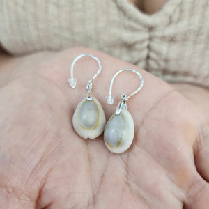 READY TO SHIP Cowrie Shell Earrings - 925 Sterling Silver FJD$